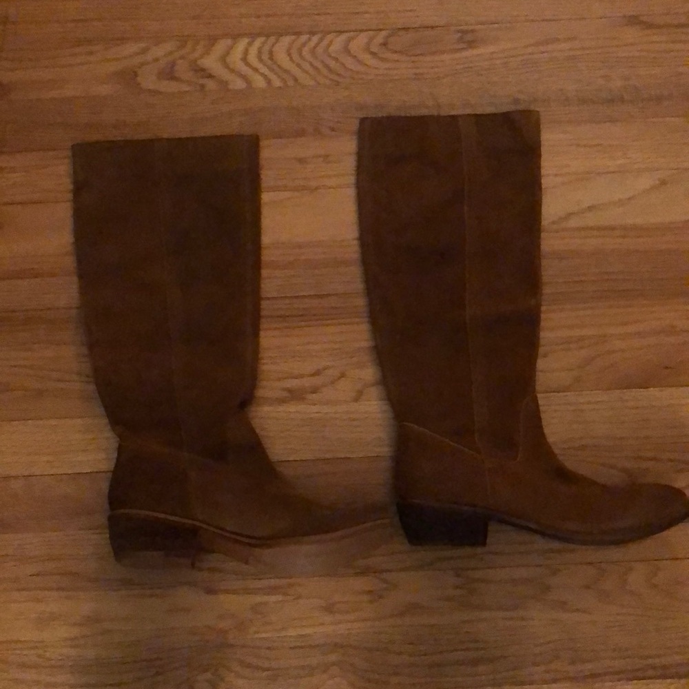 Brown knee high boots